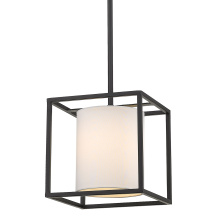 Golden 2243-M1L BLK-MWS - Golden Lighting Manhattan 1-light Pendant in Matte Black